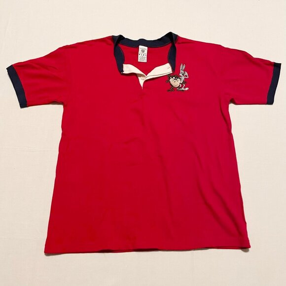 Vtg 1997 Warner Bros Looney Tunes Kids XL Shirt Polo Tshirt - Picture 1 of 16